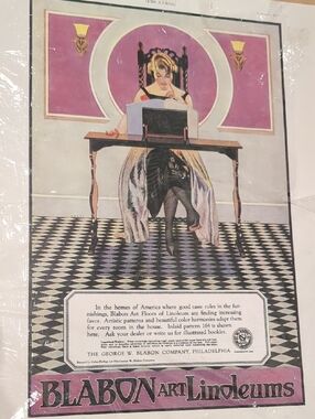 1920 September The Ladies' Home Journal Blabon Art Linoleums Coles Phillips